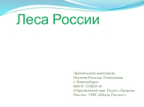 Презентация к уроку по окружающему миру Леса России