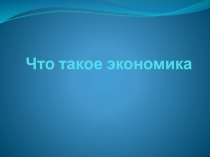Презентация по обществознанию Экономика
