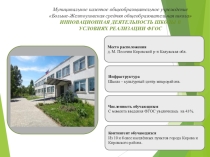 Инновационная деятельность школы в условиях реализации ФГОС