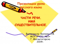 Презентация по русскому языкуна тему Части речи. Имя существительное