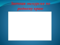 Заочная экскурсия по родному краю