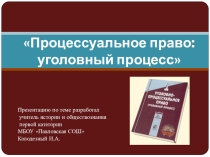 Презентация по обществознанию  Уголовное право (11 класс)
