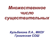 Презентация по английскому языку на тему Множественное число существительных