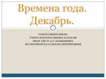 Времена года. Декабрь.