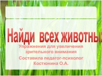 Презентация коррекционных заданий по увеличению объёма внимания младших школьников с ОВЗ