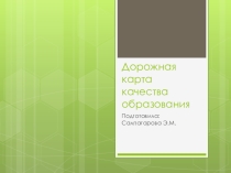 Выступление на педагогическом совете Дорожная карта качества образования