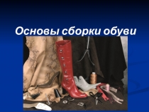 Презентация по МДК05.01 Основы сборки обуви