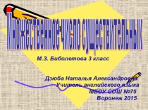 Множественное число существительных