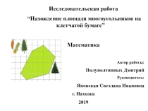 Презентация по геометрии на тему: Вычисление площади многоугольников на клетчатой бумаге