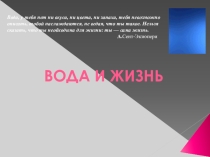 Презентация о значимости воды в природе.