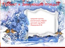 Проект  Зимующие птицы