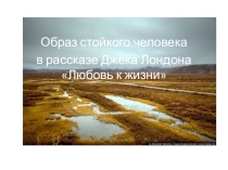 Презентация к защите учащимся научно-исследовательской работы Образ стойкого человека в рассказе Джека Лондона Любовь к жизни
