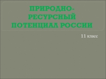 Урок-презентация на тему Природно-ресурсный потенциал России