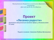 Презентация для педагогов ДОУ Лесенка радости по развитию эмоционально-волевой сферы у дошкольников 5-7 лет
