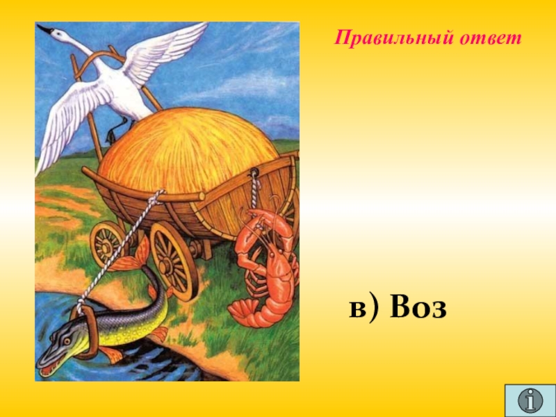 Презентация для проведения внеклассного мероприятия Своя игра. Литература (8-9 класс) Правильный ответв) Воз Правильный ответв) Воз