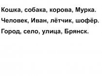Имена собственные и нарицательные 2 класс
