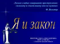 Презентация к классному часу на тему Подросток и закон