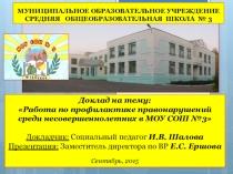 Работа по профилактике правонарушений несовершеннолетних в школе