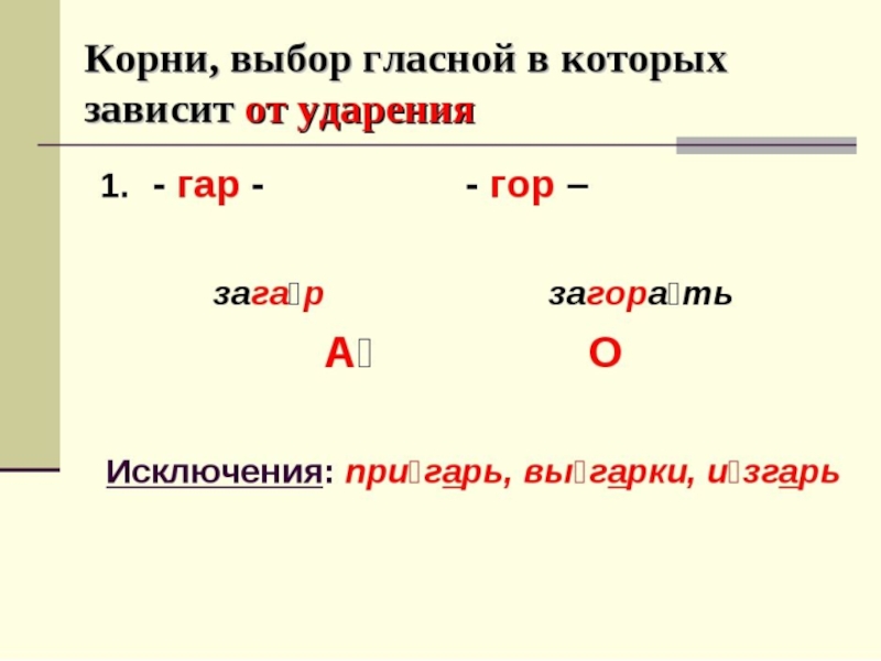 Гар, гор. Урок по русскому языку 6 кл