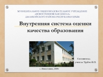 Презентация Внутренняя система оценки качества образования (ВСОКО)