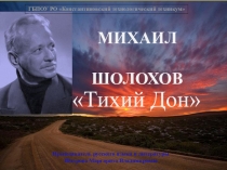 Презентация к уроку литературы по произведению Шолохова Тихий Дон