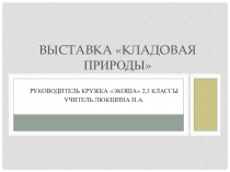 Презентация Кладовая природы (внеурочная деятельность кружокЭкоша)