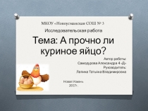 Прочность куриного яйца для научно-практической конференции Мудрые совята