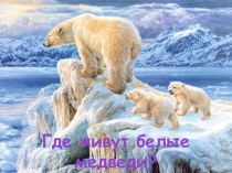 Презентация к уроку окружающего мира Где живут белые медведи?