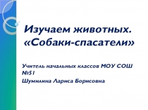 Презентация по окружающему миру на тему Собаки спасатели
