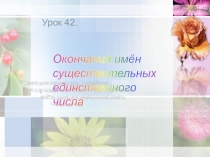 Презентация по русскому языку на тему Окончания имён существительных единственного числа (4 класс).