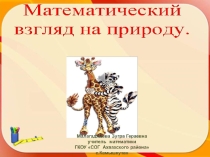 Презентация по математикемАТЕМАТИЧЕСКИЙ ВЗГЛЯД НА ПРИРОДУ