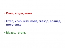 Три склонения имен существительных.