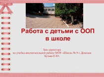 Материалы семинара  Работа с детьми с ООП в школе