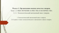 Презентация к лекции на тему Технологический жизненный цикл товаров.