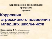 Коррекция агрессивного поведения младших школьников