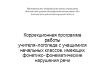 Коррекционная программа по ФФНР.