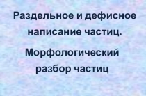 Презентация к уроку Правописание частиц. Морфологический разбор частиц, 7 класс