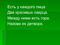 Конспект урока познания мира по теме Орган зрения-глаза