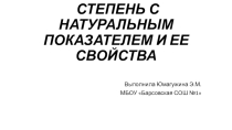 Презентация по алгебре на тему Степень с натуральным и целым показателем (7 класс)