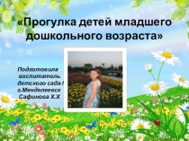 Презентация  Организация прогулки во 2 младшей группе