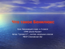 Презентация по окружающему миру на тему Что такое Бенилюкс (3 класс)