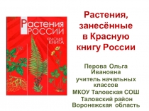 Интерактивный плакат Растения, занесённые в Красную книгу России (1-4 классы)