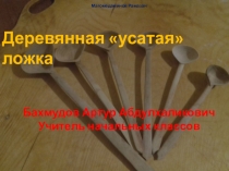 Презентация исследовательского проекта Деревянная усатая ложка