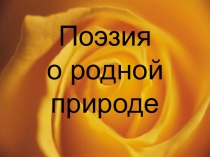 Урок - презентация. Поэзия о родной природе.