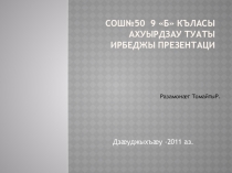 Презентация Мæ Ир, нывонд дын уæд мæ сæр !