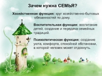 Презентация к внеклассному мероприятию Семейные традиции