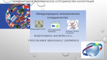Презентация к уроку экономики Международное экономическое сотрудничество и интеграция.