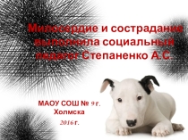 Презентация для работы с агрессивными учащимися на тему: Милосердие и сострадание