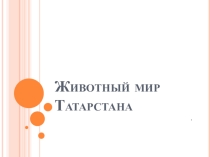 Презентация по НРКЖивотный мир Татарстана