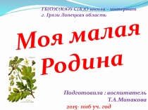 Презентация  Моя малая Родина ДУБОВАЯ РОЩА